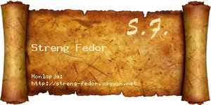 Streng Fedor névjegykártya